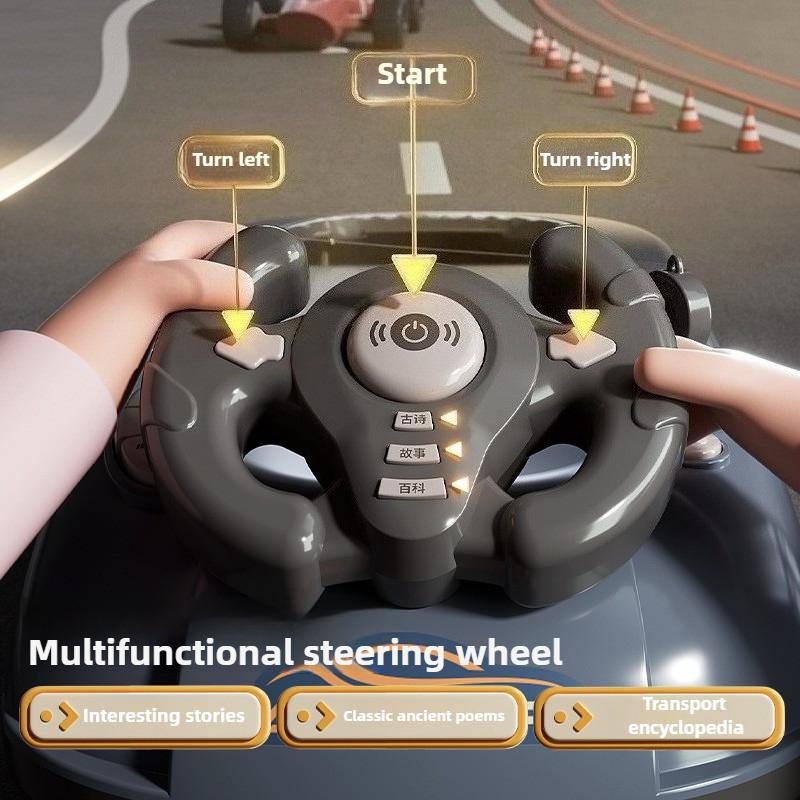 Neues Rennabenteuer Kinderpuzzle Brettspiel Simulations-Autofahrspielkonsole Lenkrad Spielzeug