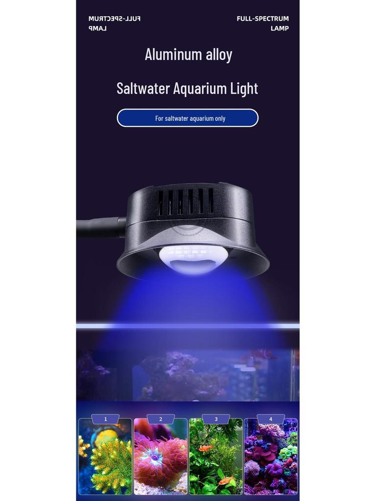 Deep Sea Spectrum Coral Lamp with UV for Fluorescent Proteins and High-Brightness Lens