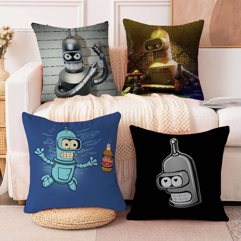 Cartoon Bender Pillow Gifts Home Office Furnishings Bedroom Sofa Car Cushion Cover Case 45x45cm