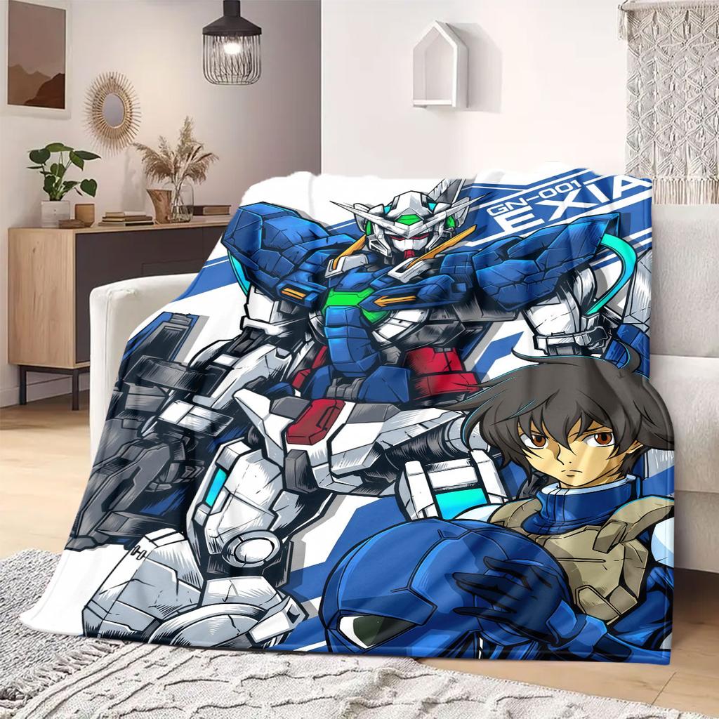 Gundam Universe Print Blanket Warm Comfortable Flannel Blanket Suitable for Bedrooms,Sofas,Beds,Chairs,Picnics,Travel