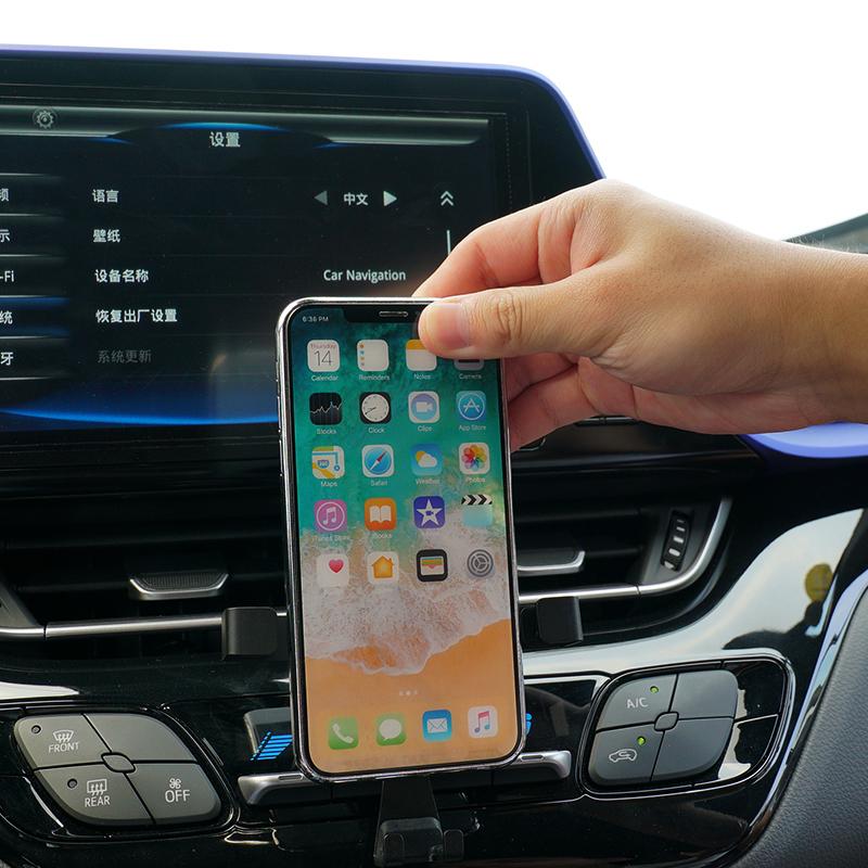 Fit for Toyota CHR C-HR 2016- Car Accessories Plastic Alloy Bracket Mobile Phone Holder Air Vent Mount Stand LHD! RHD!