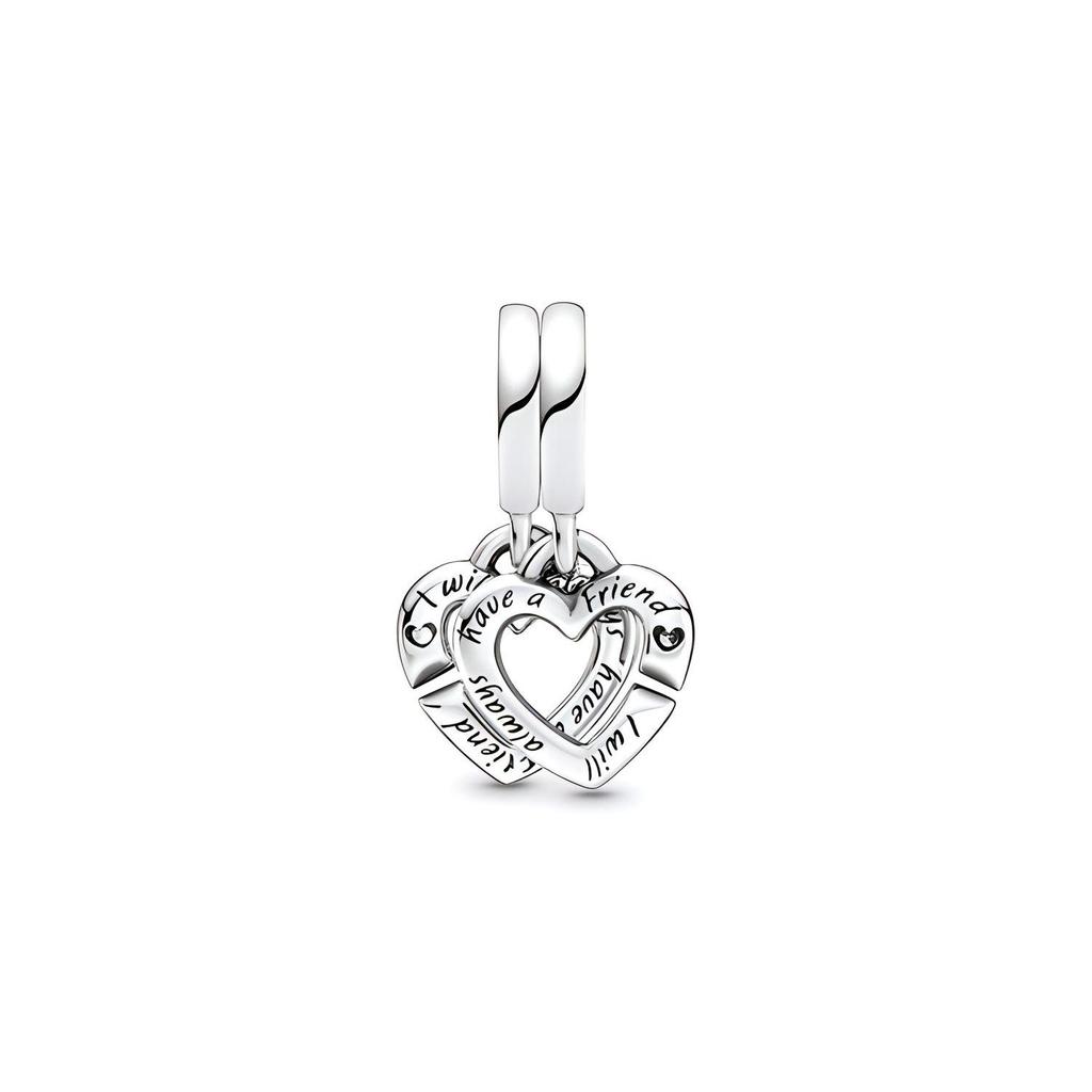 Pandora Heart Letter Decoration Pendant Unisex Pendant Silver 799538C01