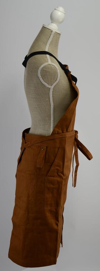 Friends Hill Długi Fartuch Stojak na Narzędzia Brązowy Halterneck [WS-115-23] Unisex,