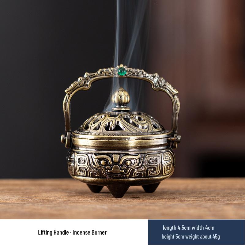 Auspicious Clouds Sandalwood & Agarwood Coil Incense for Indoor Aromatherapy - Long-lasting Deodorizing Incense Burner Censer