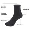 Black Sports Quarter Premium Casual Short Socks for Sizes Set of 5 Pairs [YUEDGE] Women's Socks, Cotton, Breathable, Sweat-Absorbing, Odor-Resistant,