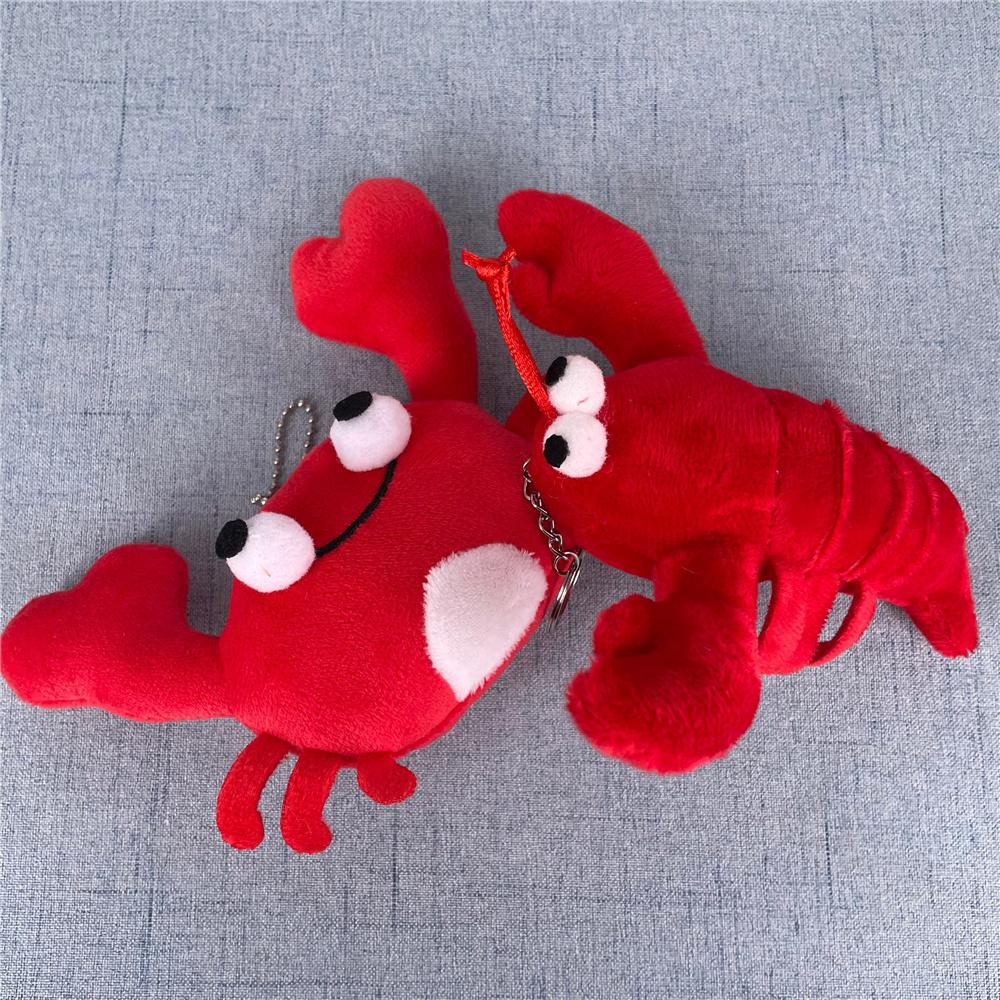Red Crab Toy , NEW 13CM Crab Lobster Keychain Plush DOLL ; Plush Stuffed TOY