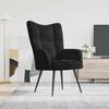 Vidaxl Armchair, Black, Upholstered In Velvet