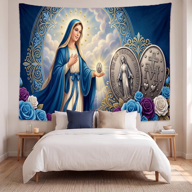 Dziewica Maryja (5) Artystyczny Gobelin Ścienny do Dekoracji Domu, Sypialni, Salonu Świetny Pomysł na Prezent