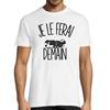 Men's T-shirt - I'll Do It Tomorrow - Humorous - Crew Neck - Short Sleeves - White