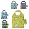 5pcs Eco-Friendly Folding Shopping Bag Reusable Heavy Duty Portable Storage Bag Printed Large Capacity Tote Bag Daily Use