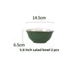 SOLECASA Porcelain Round Dinnerware Set, Green Design Floral, Plates Bowls Mugs Dishes, Premium Quality Ceramic Tableware