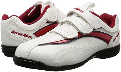 Fukuyama Rubber 3-Piece Magic Safety Sneakers, Arrow Max #61, Red, Size 25.5cm