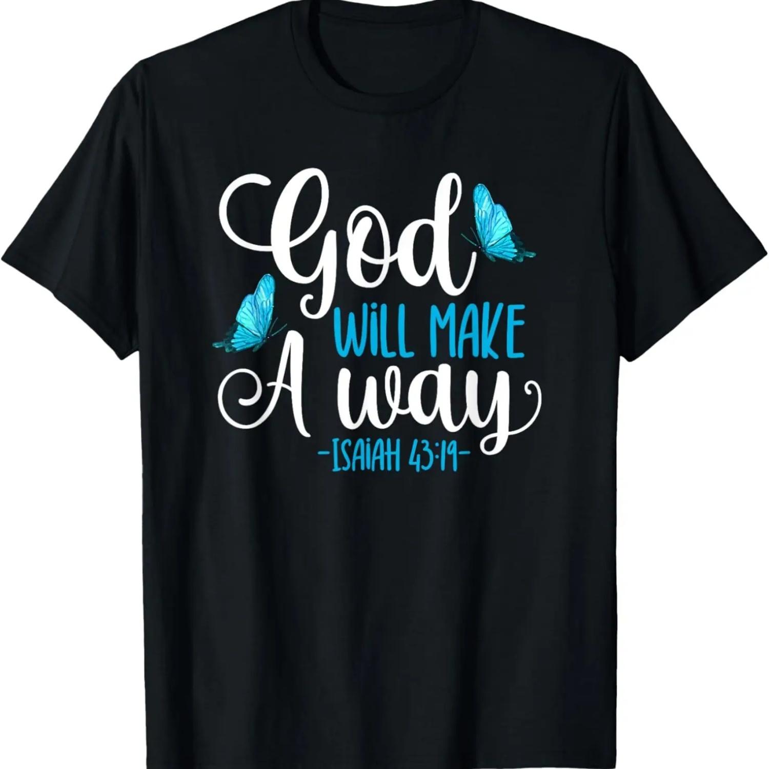 Isaiah 43_19 - God Will Make A Way Butterfly Graphic T-Shirt S