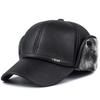 Mens Brand Winter Baseball Caps with Earflaps Warm Caps for Men Dad Hat Trucker Cap