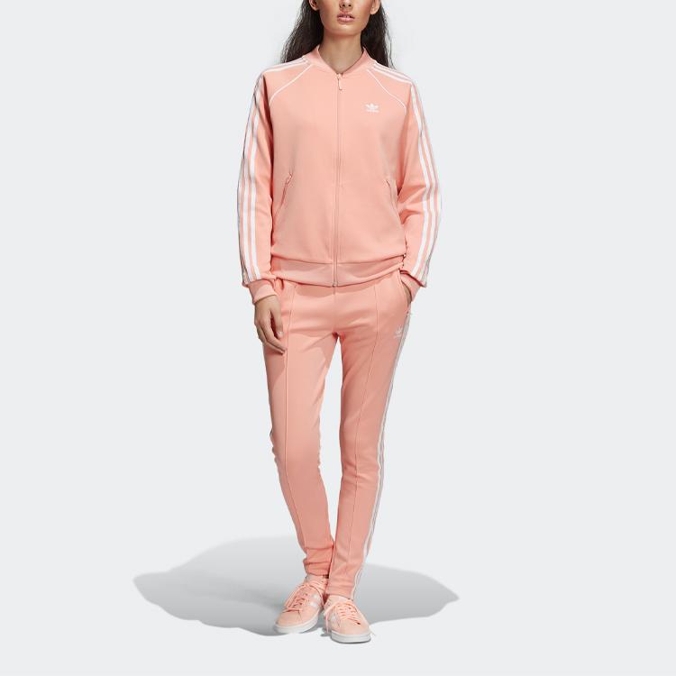 adidas Originals SST Gestrickte Jogginghose Damen Grau Rosa DV2593