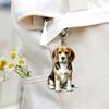 Acryl Schlüsselanhänger 2D Hundeform Feine Handwerkskunst Schlüsselring Dekorativ Rucksack Handtasche Telefon