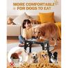 Elevated Dog Bowls, Dog Feeder with 2 Stainless Steel Dishes &1 Slow Feeder Bowl, 5 Heights Adjustable Raised Stand for Medium Large, Food Dishes