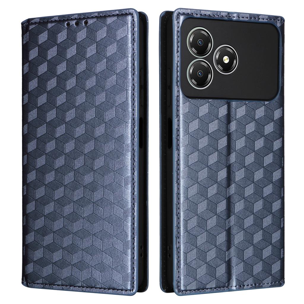 For ZTE Blade A36/nubia A36 Case Wallet Rhombus Imprinted Leather Phone Cover