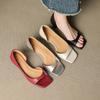 Summer large size open-toed sandals women's casual women's sandals beef tendon soft-soled sandals middle heel leather new foot cover