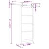 Sliding Door Natural 93 X 211 Cm Solid Pine Wood and Glass