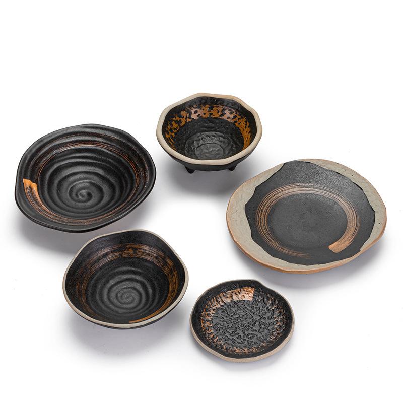 Ceramic Dinner Plate Sushi Appetizer Tableware High Foot Sushi Plate Dessert Plate Snack Plates Restaurant Specialty Tableware