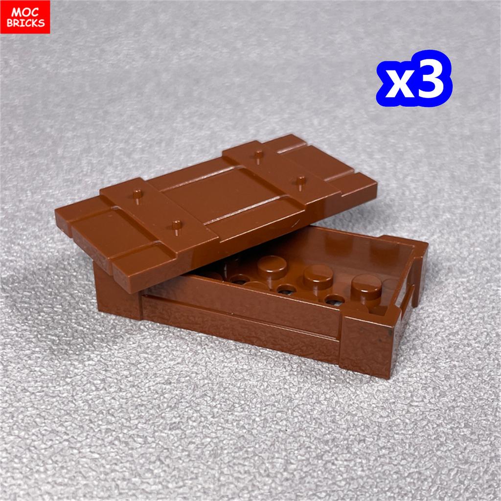 MOC Bricks Container Series Display Box Bucket Basin Pot Pack Basket Attachments Assembled Constructing Blocks Playthings Children Gift
