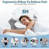 Cervical Neck Pillow - Cooling Pillow for Neck Pain Relief, Ergonomic Contour Side Sleeper Pillow for Sleeping, Orthopedic Memory Foam Pillows for