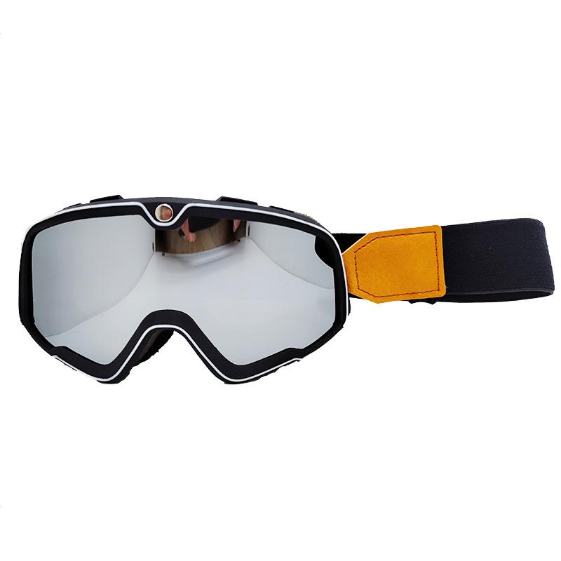 Trendy Retro-style Goggles for Motorcycle Riding, Racing, Outdoor Off-road Helmets, Windproof Riding Glasses