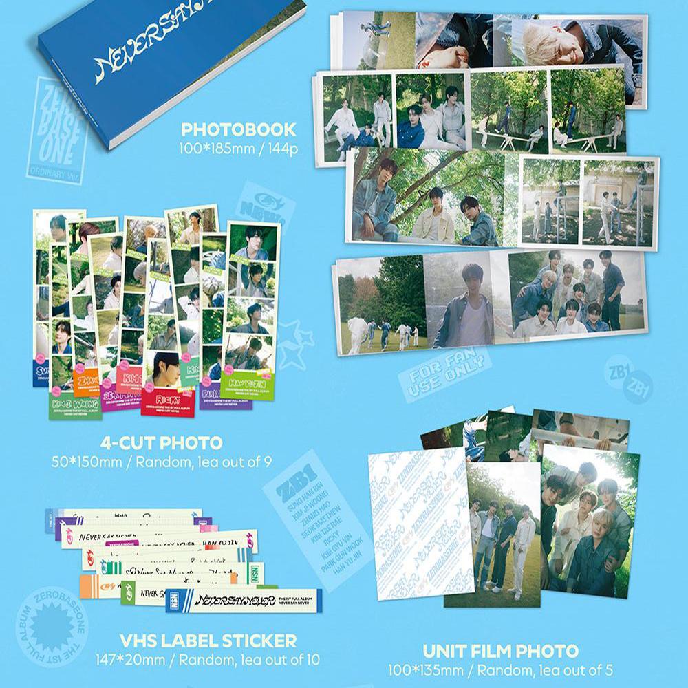 ZEROBASEONE - THE 1ST FULL ALBUM [NEVER SAY NEVER] (PHOTOBOOK Ver. / ICON & ORDINARY)