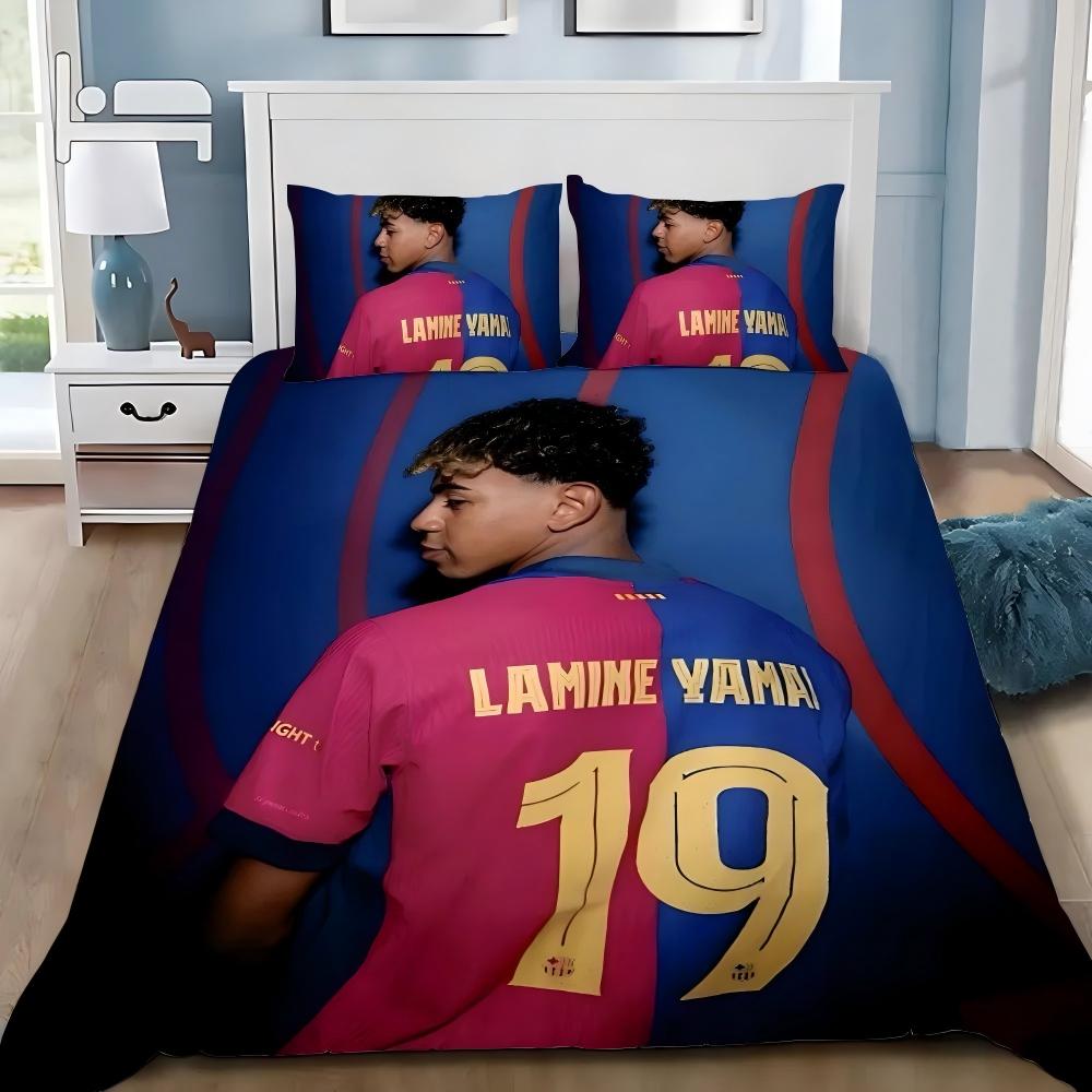 Housse de couette taie d'oreiller étoile de football Literie Décoration de chambre Cadeau enfant adulte Lit simple double Grande TailleHousse de couette à fermeture éclair 70x140cm pink