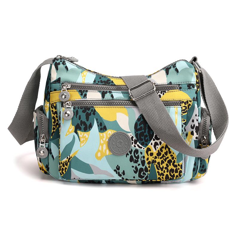 Stylish Mid-Aged Women’s Waterproof Nylon Crossbody Bag with Multiple Compartments