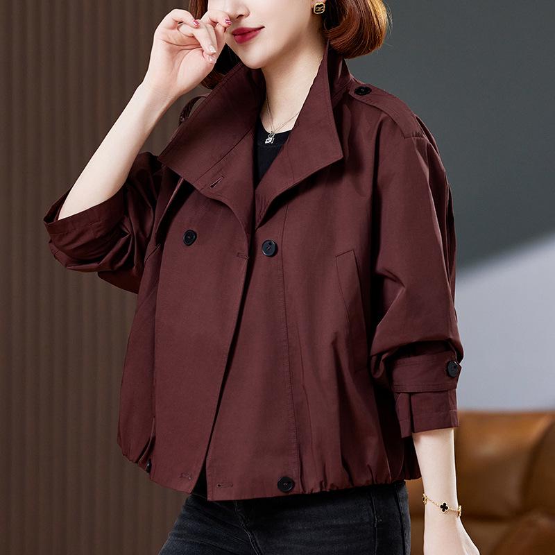 

Petite Plus Size Red Angora Trench Coat for Women - Casual, Fashionable Spring/Autumn 2024 L (for 121-130 lbs)