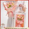 5/10Pcs Tulip Carnation Flower Bouquet Hand Woven Flower Artificial Flowers Knitting Flower Rose Mother'S Day Birthday Gift