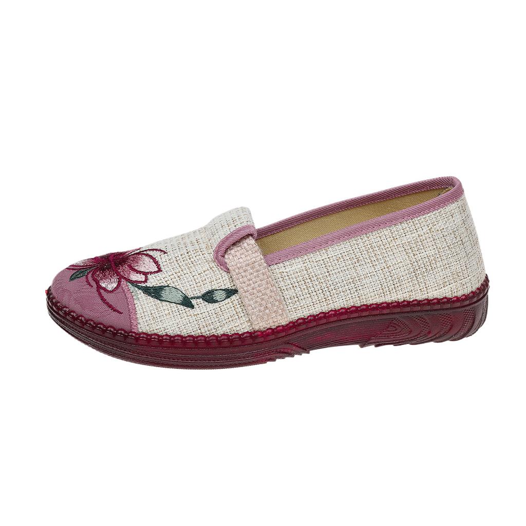 Fashion New Round Toe Comfortable Casual Embroidered Flat Shoes Hot Selling Summer Elegant Breathable Mesh Women's Shoes