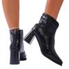 Women's Shoes - Fall/Winter Shoes - Retro Short Boots - High-heeled Boots - Women's Boots - Single Boots