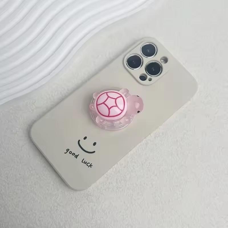 Korean Cute Luminous Turtle Phone Holder Griptok Finger Ring Support for iPhone Samsung Cases Grip Tok Socket Bracket Girl Gift