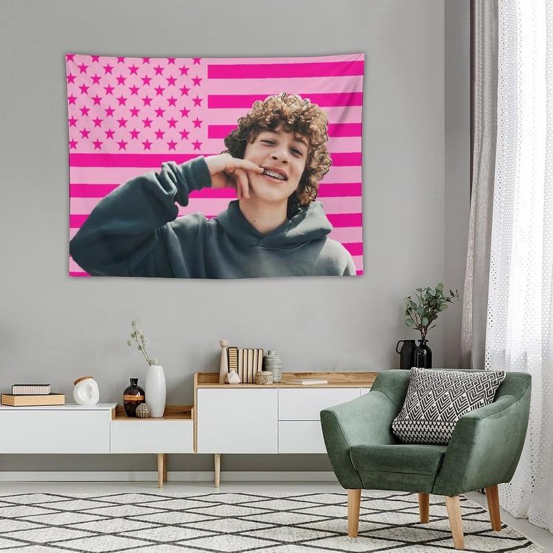 

1pc Nelson Celebrity Pink American Flag Tapestry Fun Wall Hanging DecorFree Installation Kit Included Ideal for Bedrooms Home 74x94cm(29x37in)