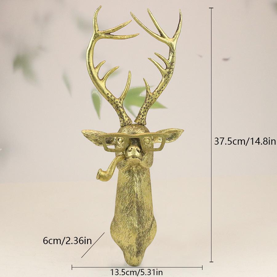 Imitation Copper Animal Pendant - Resin Wall Decor for Home, Restaurant, Bedroom, or Living Room