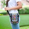 Vintage Chinese Style Embroidered Canvas Crossbody Bag With Multiple Pockets For Daily Use