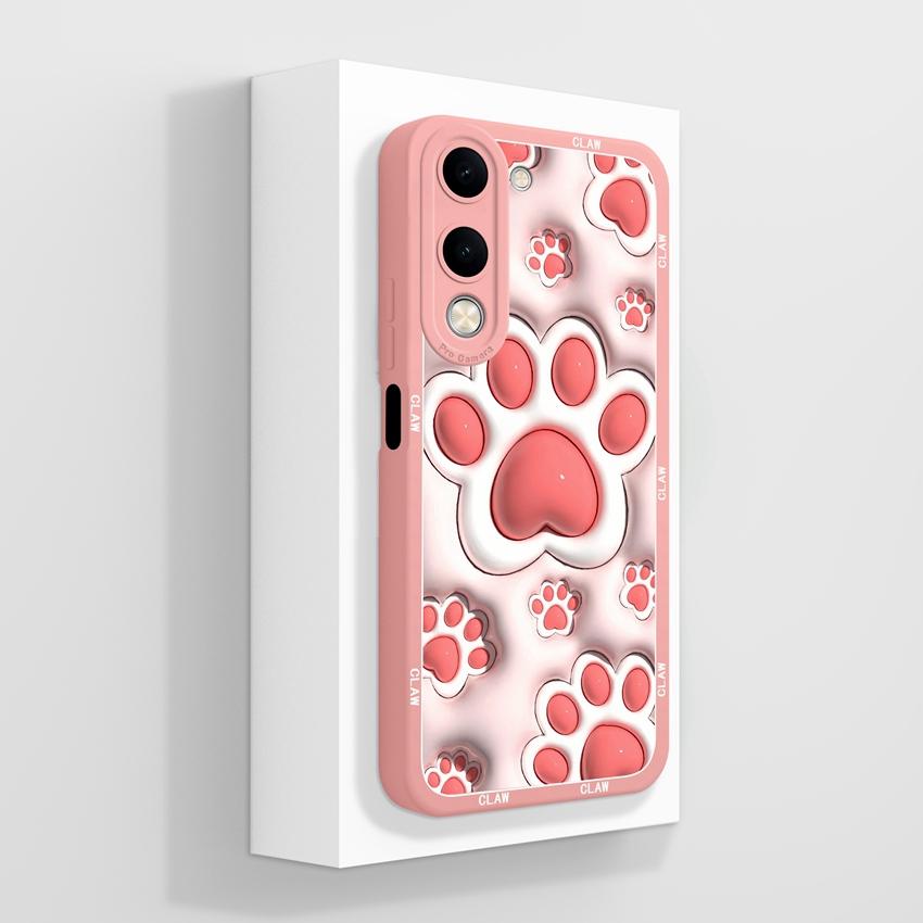 Für Vivo Y04 Y03 Y02 Y11 Y15 Y20 Handyhülle Niedliches Cartoon-Mädchenmuster Glattes Flüssigsilikon Stoßfester Schutz Rückseitenabdeckungen Hülle Für Vivo Gehäuse