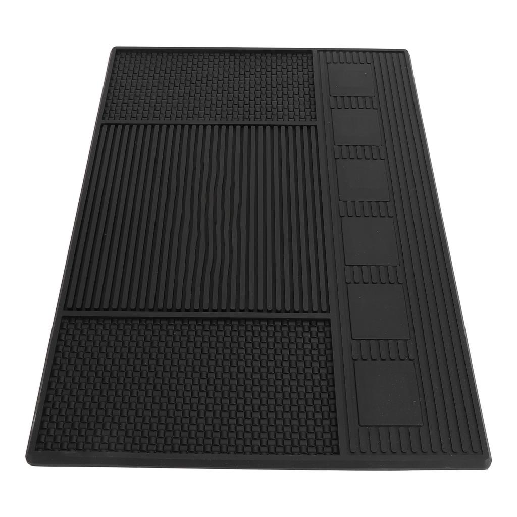 Barber Organized Mat Prevent Slip Silicone Barbershop Work Station Pad for Clippers Scissors