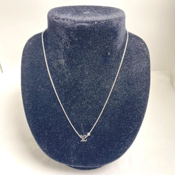 Louis Vuitton White Gold X Diamond Blossom LV Necklace K18  White Gold Q93653 Used
