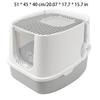 Large Fully Enclosed Cat Litter Box Front Entry Top Exit Cat Potty Toilet with Lid Litter Scoop