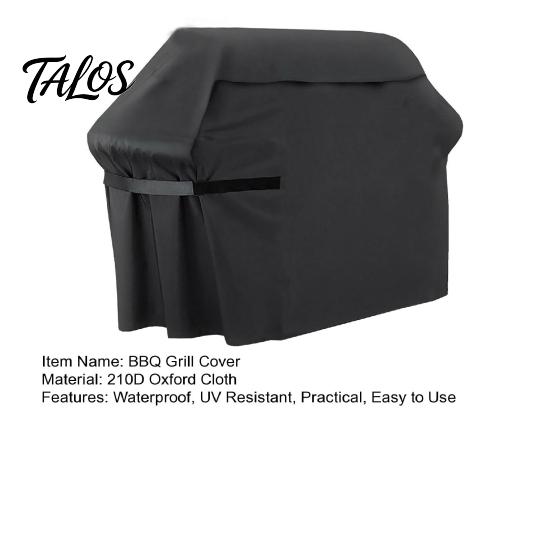 Outdoor Grill Protection Heavy-Duty BBQ Cover with Fastener Tapes Waterproof UV Resistant All-Weather Gas Protector Durable