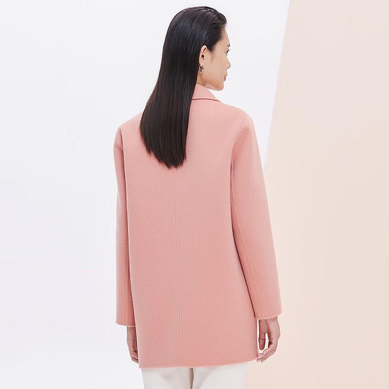 JESSIE Women's Wool Blend Double-Breasted Suit Collar Coat