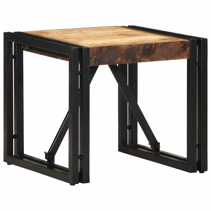 VidaXL Coffee Table 40x40x35 Cm Solid Raw Mango Wood, Side Table, Living Room Table, Accent Table, End Table, 4016682