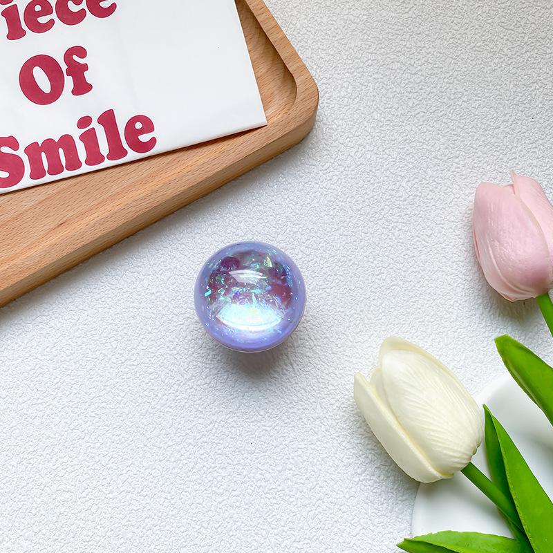 Wind Paste Type Laser Debris Crystal Ball Mobile Phone Holder Back Paste Retractable Airbag Stable Portable Niche