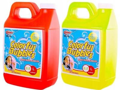 Líquido Para Bolhas de Sabão 0,5 L Bidão Bolhas Coloridas Duradouras Suplemento