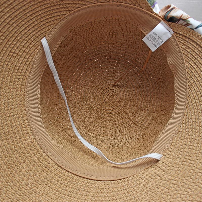 Summer Straw Sun Hat for Women Wide Brim Foldable Beach Cap UV Protection Panama Sombrero Paja Verano