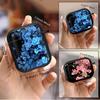 Case For Airpods Pro2 3 4 Pro3 Pro 1 2 Earphone Cases Cover Midnight Blue Flowers